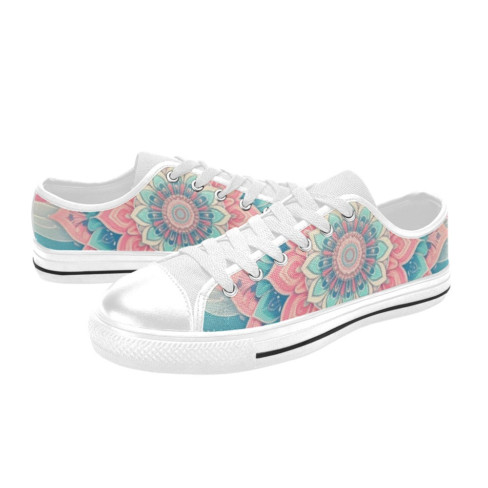 MEN'S Pastel Wave Mandala Canvas Y2K Shoes