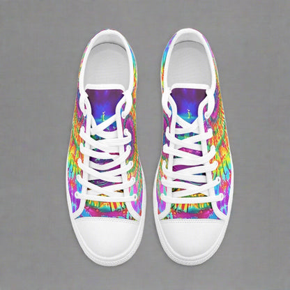 Monarch Crimson Black Wearable Bold Art - Freaky Shoes | Custom Art Sneakers