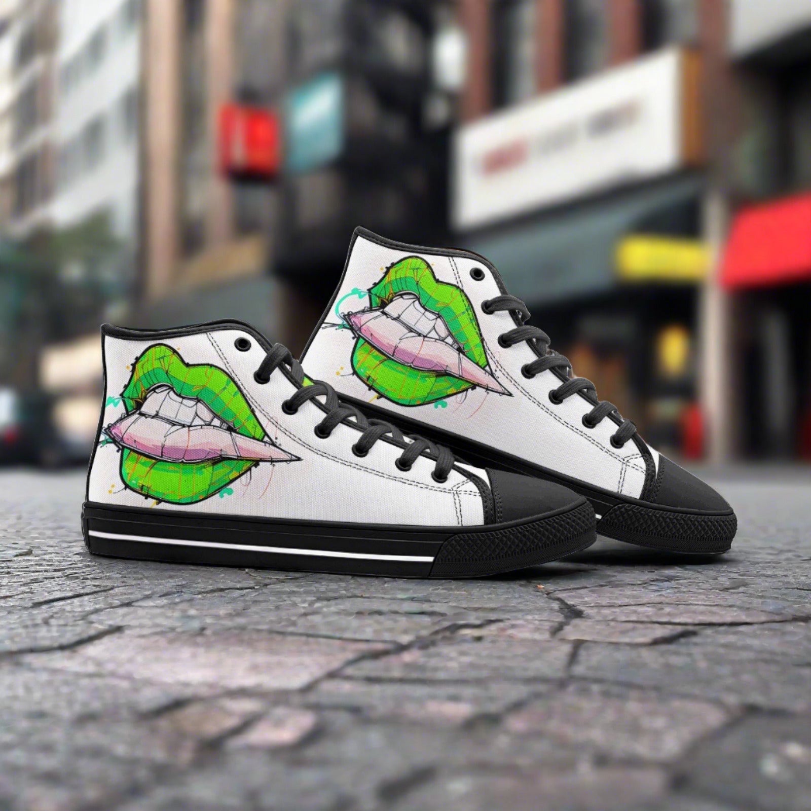 Celtic Green Emerald Wearable Bold Art - Freaky Shoes | Custom Art Sneakers