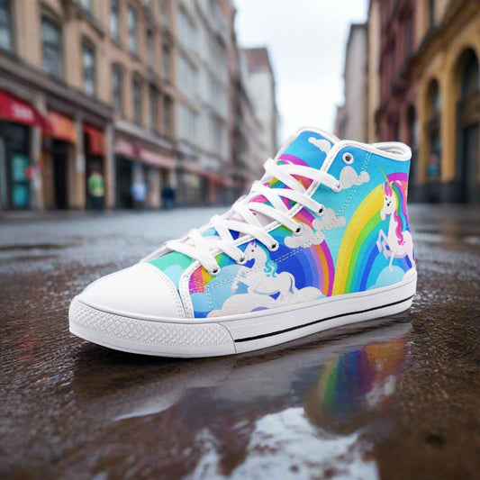 Chinese Dragon Silver Blue Vivid Bold Art - Freaky Shoes | Custom Art Sneakers