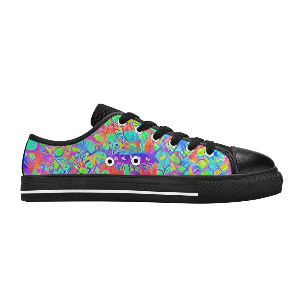 WOMEN'S Cc Acid Bath Art Canvas Neon Fantasy Custom Shoes