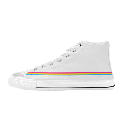 WOMEN'S Pansexual Flag 2 Pride LGBT High Top Canvas Custom Sneakers