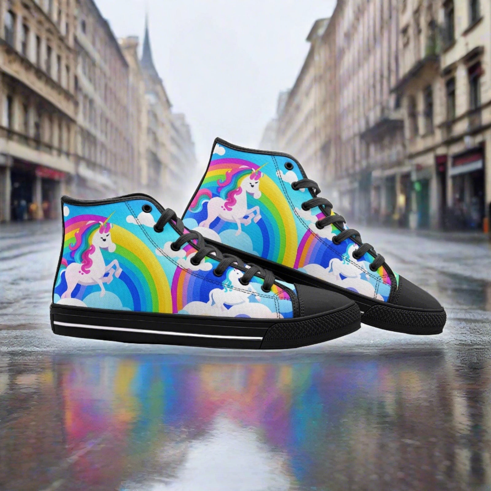 Chinese Dragon Silver Blue Vivid Bold Art - Freaky Shoes | Custom Art Sneakers