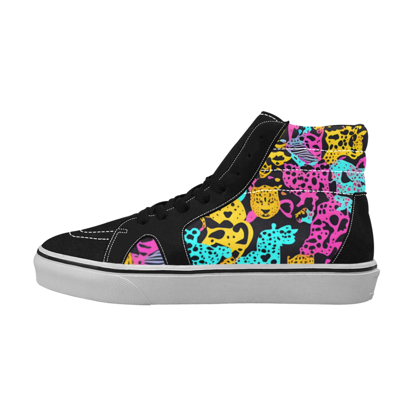 MEN'S Animal Print Art High Top Skateboarding Wallpaper Art Custom Sneakers