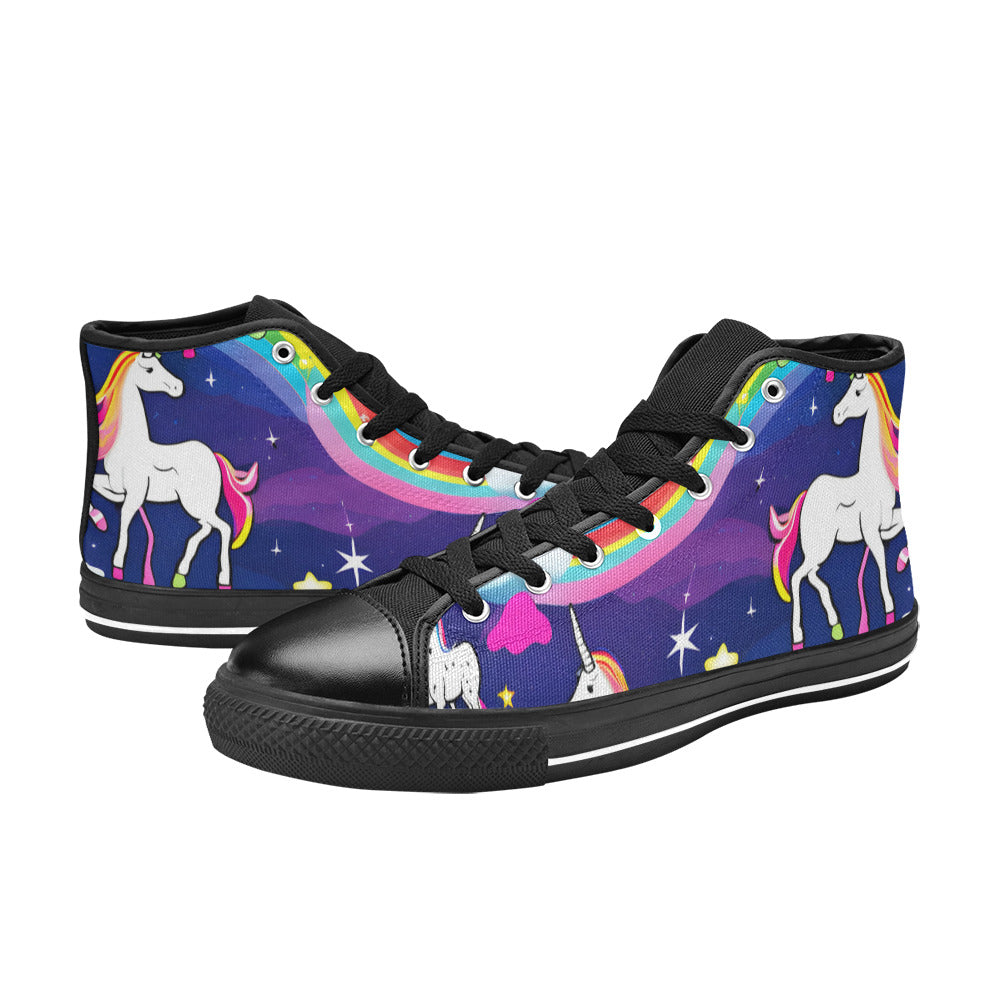 MEN'S Unicorns Abstract Men’S High Top Canvas Dreamcore Custom Sneakers