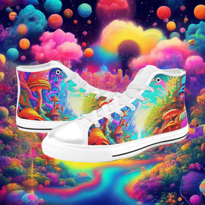 Wolf Vivid Multicolor Unique Bold Art - Freaky Shoes