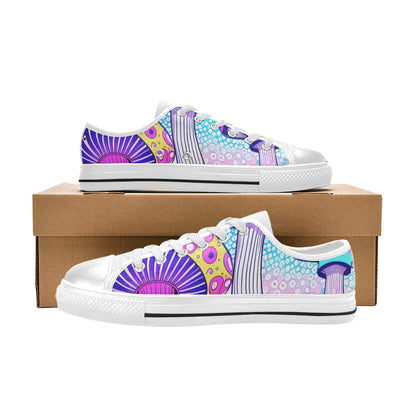 MEN'S Magic Mushrooms Art 2 Canvas Surreal Custom Sneakers