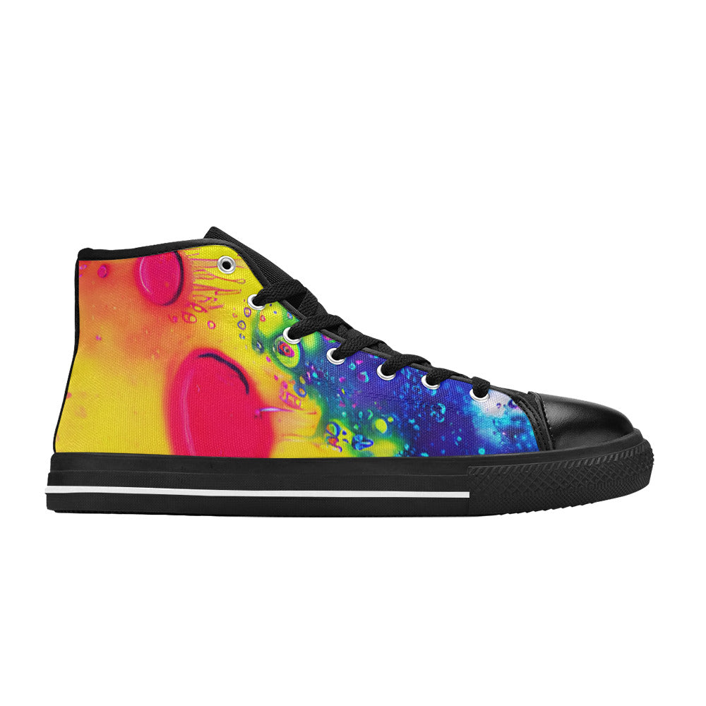 WOMEN'S Cc Acid Bath 4 High Top Canvas Wallpaper Art Shoes