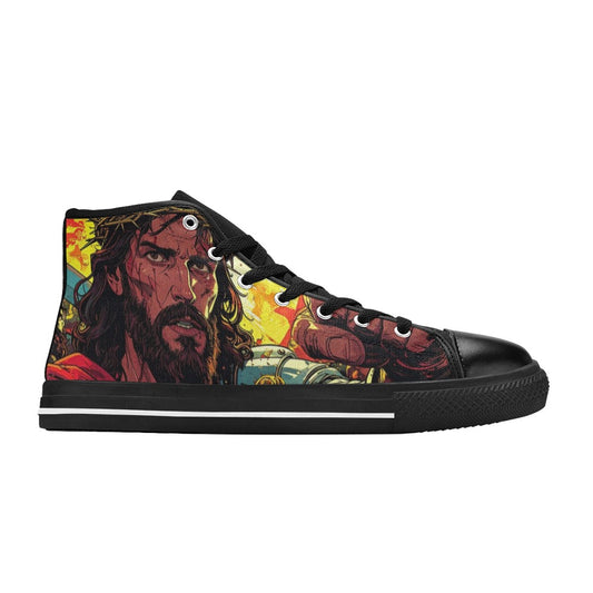 WOMEN'S Jesus_Ht_10 High Top Canvas Dark Academia Shoes