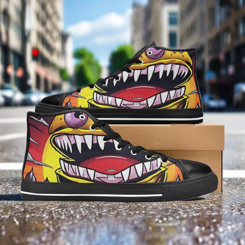 Phoenix Magenta Gold Custom Bold Art - Freaky Shoes