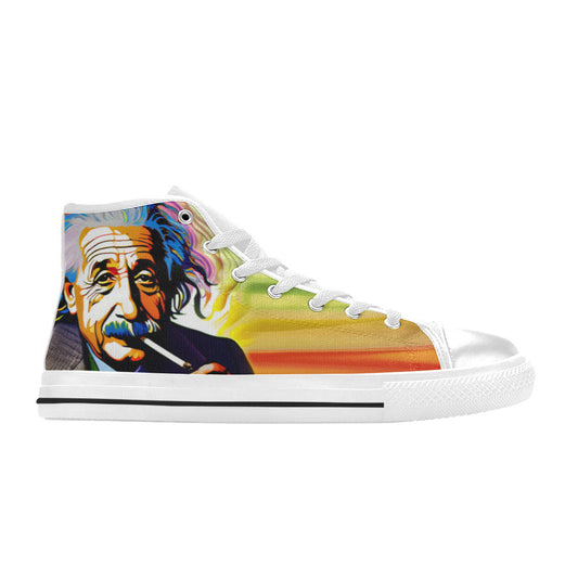MEN'S 420 Einstein Chill Men’S High Top Canvas Neon Fantasy Sneakers
