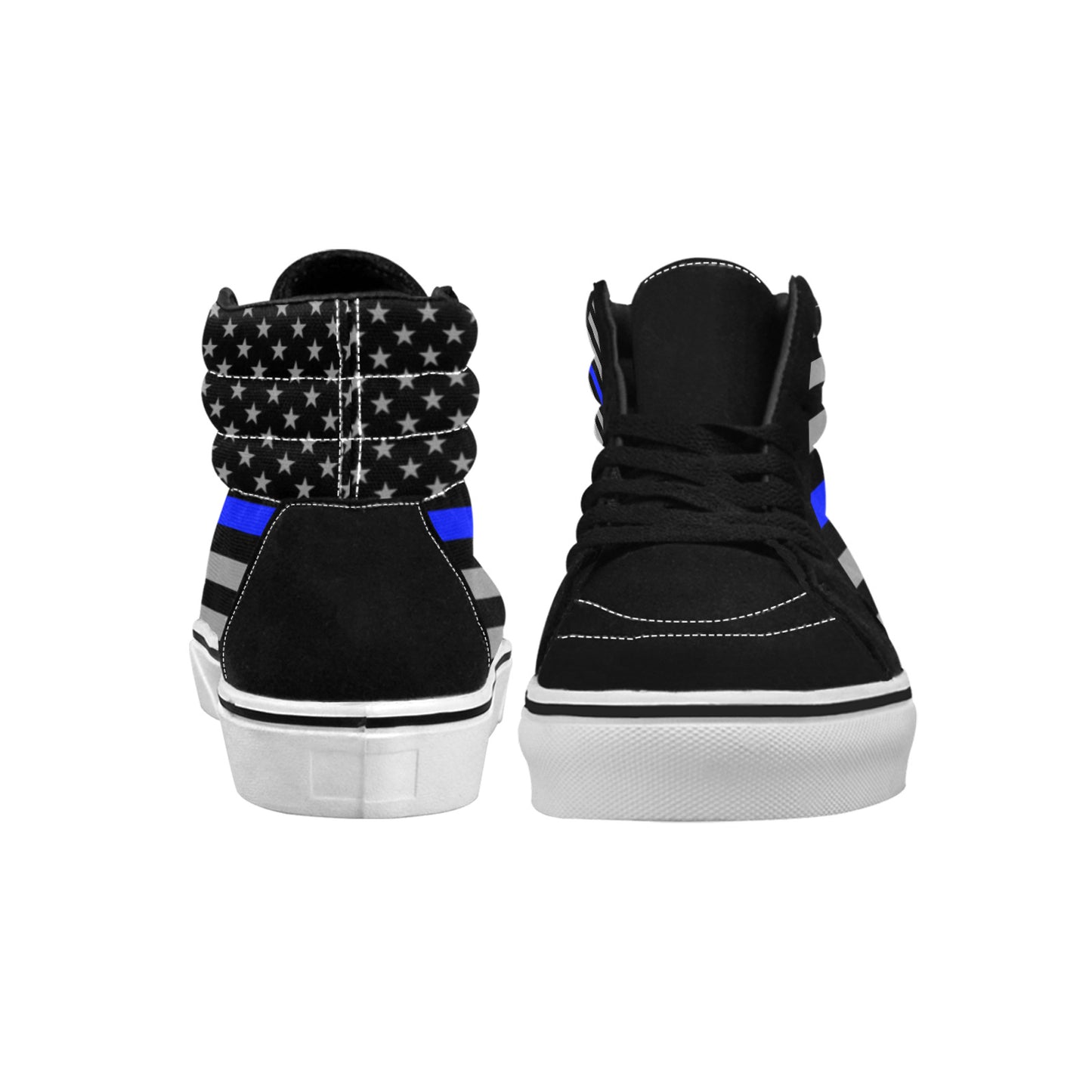 WOMEN'S Thin Blue Line Flag High Top Skateboarding Y2K Shoes