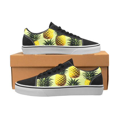 WOMEN'S Pineapples Please 4 Low Top Skateboarding Cottagecore Sneakers