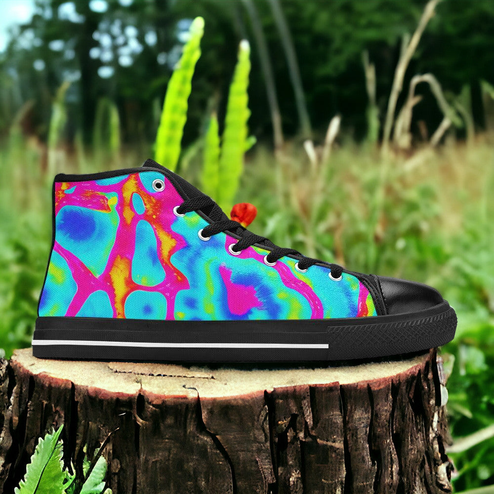 Monarch Vivid Multicolor Unique MEN Bold Art - Freaky Shoes | Custom Art Sneakers