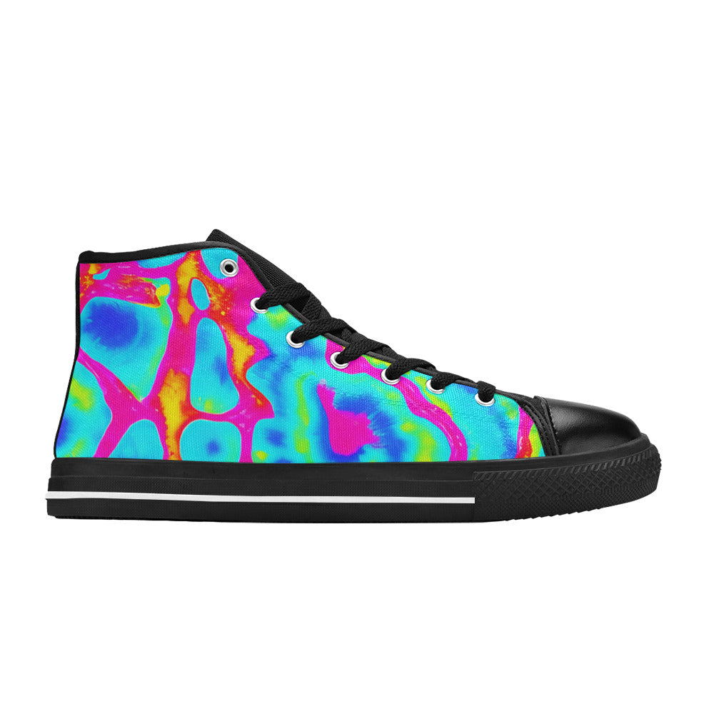 MEN'S Tie Dye Splash Retro High Top Canvas Vivid Shoes