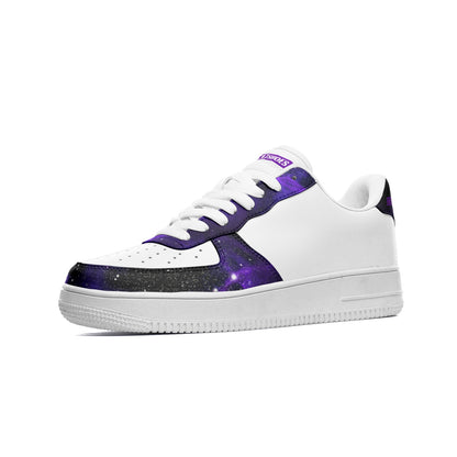 Deep Space Star Cluster Classic Custom Sneakers | Freaky Shoes® Unisex Low Top Leather Sneakers