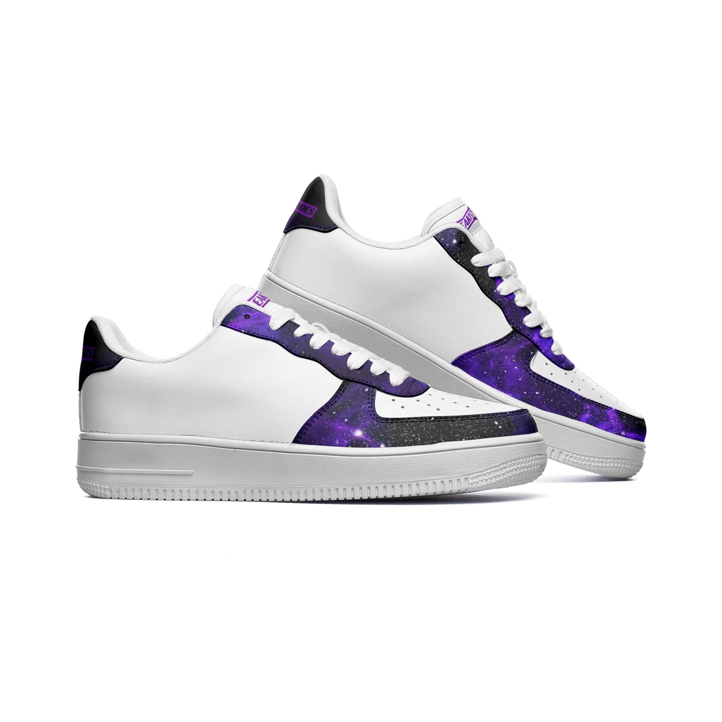 Deep Space Star Cluster Classic Custom Sneakers | Freaky Shoes® Unisex Low Top Leather Sneakers