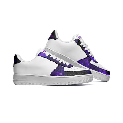 Deep Space Star Cluster Classic Custom Sneakers | Freaky Shoes® Unisex Low Top Leather Sneakers
