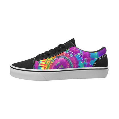 WOMEN'S Tie Dye Art Low Top Skateboarding Y2K Custom Shoes