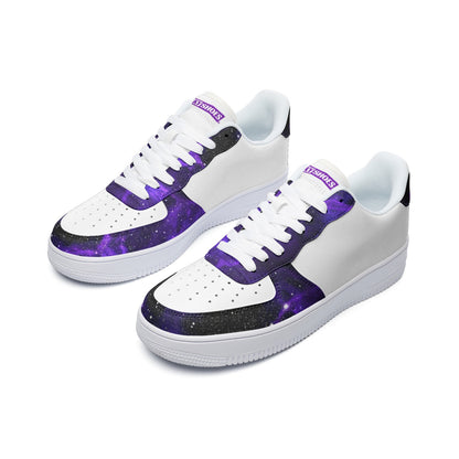 Deep Space Star Cluster Classic Custom Sneakers | Freaky Shoes® Unisex Low Top Leather Sneakers