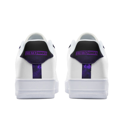 Deep Space Star Cluster Classic Custom Sneakers | Freaky Shoes® Unisex Low Top Leather Sneakers