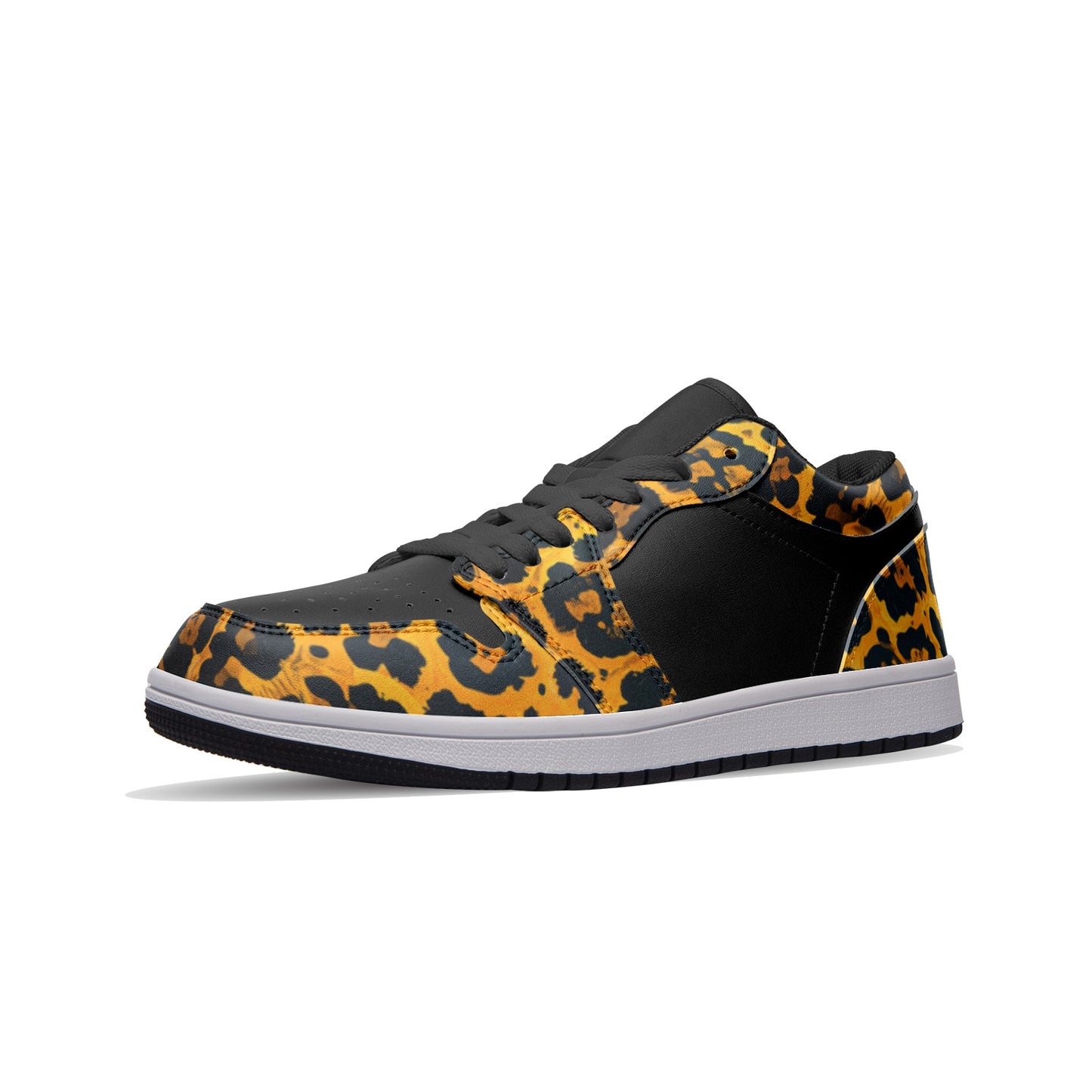 Leopard Print Bold Custom Shoes | Freaky Shoes® Unisex Low Top Sneakers