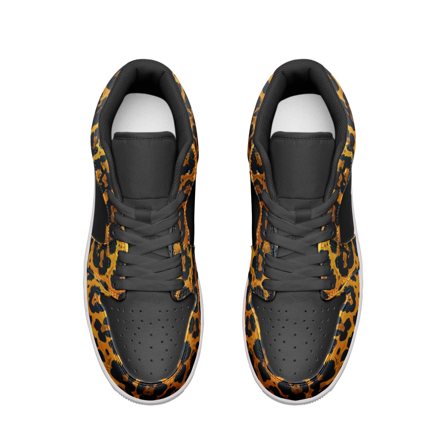 Leopard Print Bold Custom Shoes | Freaky Shoes® Unisex Low Top Sneakers