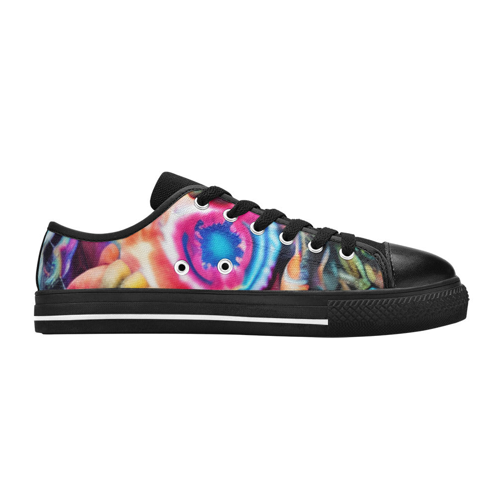MEN'S Cc Tie Dye Woman Canvas Surreal Custom Sneakers