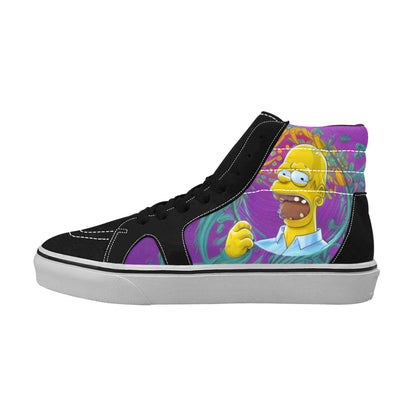 WOMEN'S Homie Trippy Character Art High Top Skateboarding Cottagecore Sneakers