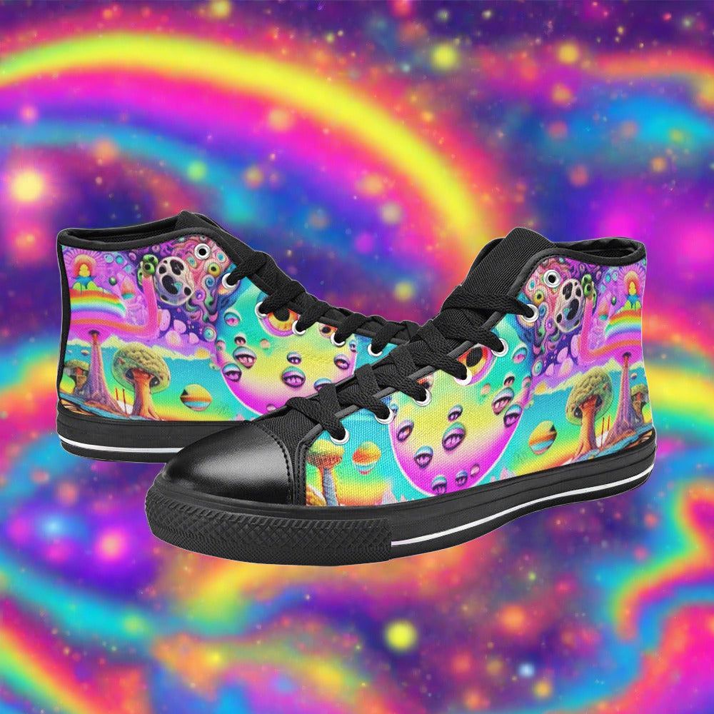 Dragon Neon Electric Custom Bold Art - Freaky Shoes