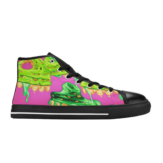 WOMEN'S Cc Ice Cream Art High Top Canvas Y2K Custom Sneakers