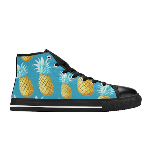 WOMEN'S Cool Pineapples High Top Canvas Y2K Custom Sneakers