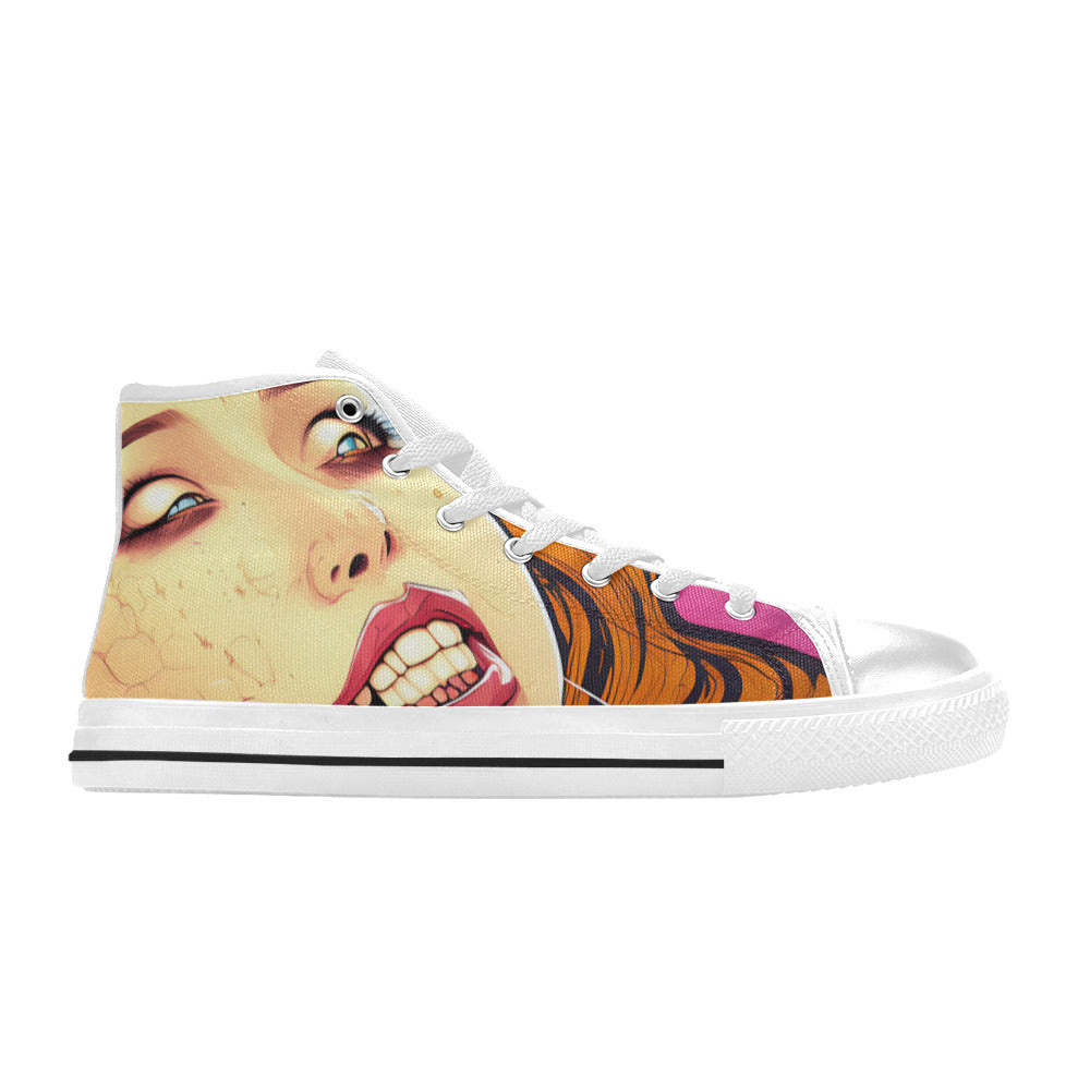 WOMEN'S Cc Retro Woman Face High Top Canvas Y2K Custom Sneakers