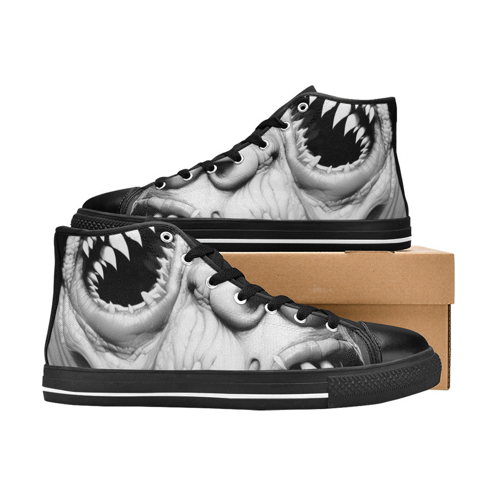WOMEN'S Cc Twisted Faces 2 High Top Canvas Cottagecore Custom Sneakers