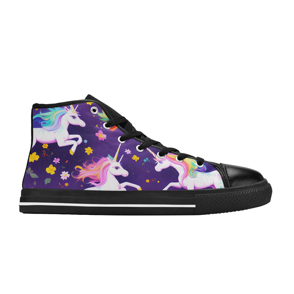 MEN'S Unicorns Please 3 Men’S High Top Canvas Cottagecore Sneakers