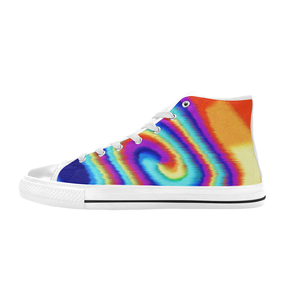 MEN'S Tiedye Men’S High Top Canvas Cottagecore Sneakers
