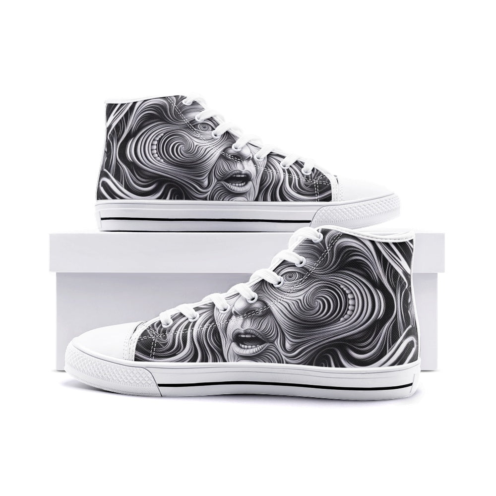 Scream Art Unisex High Top Canvas Shoes
