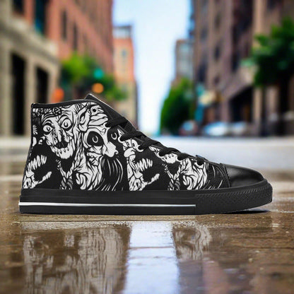 Celtic Navy Indigo Unique WOMEN Bold Art - Freaky Shoes | Custom Art Sneakers