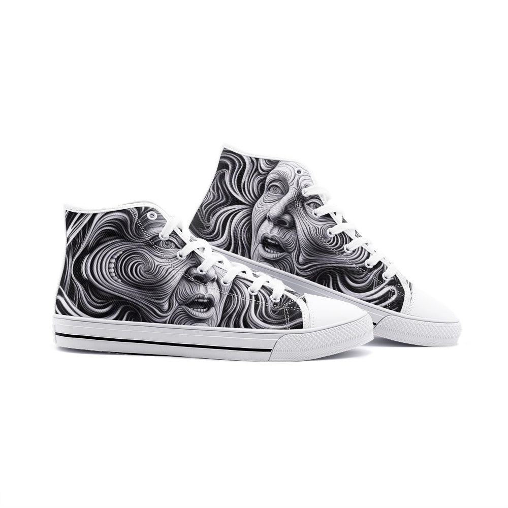 Scream Art Unisex High Top Canvas Shoes