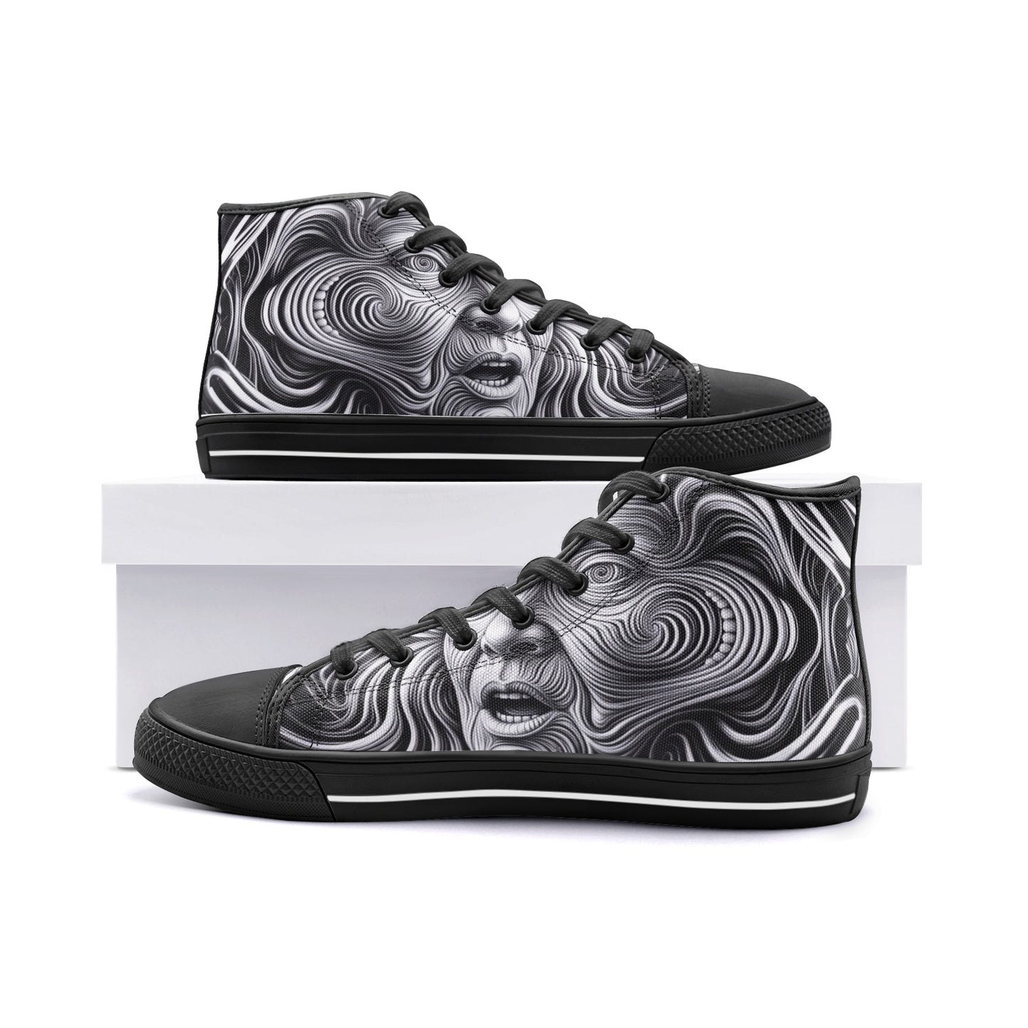 Scream Art Unisex High Top Canvas Shoes