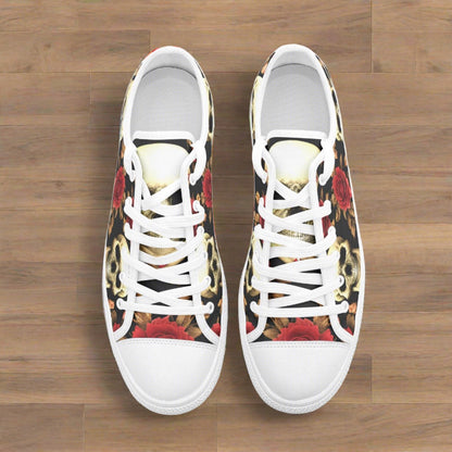 Butterfly Rainbow Crimson Black Unique Bold Art - Freaky Shoes | Custom Art Sneakers