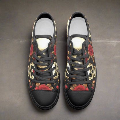 Cyberpunk Teal Gold Vivid Bold Art - Freaky Shoes | Custom Art Sneakers