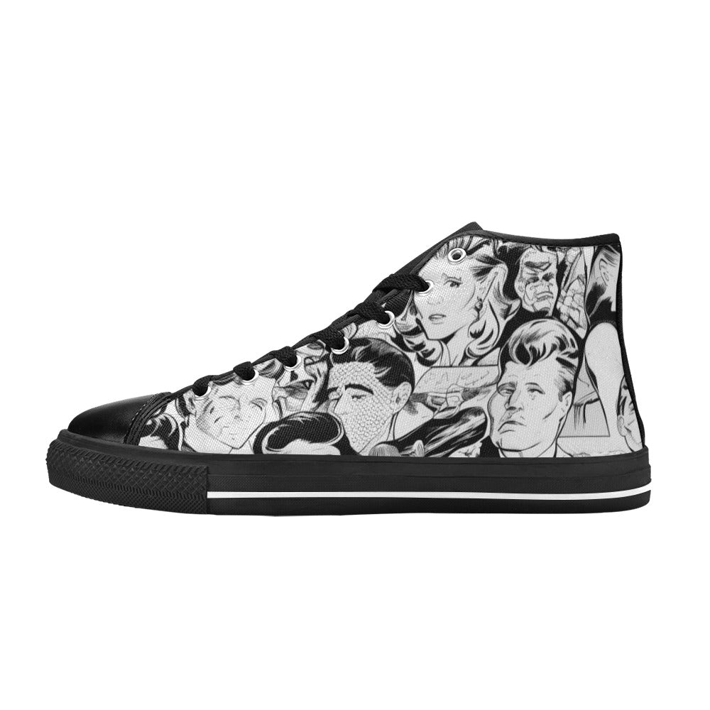 WOMEN'S Cc Retro Faces 4 High Top Canvas Aesthetic Custom Shoes
