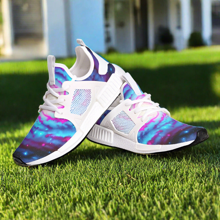 Celtic Blue Gold Wearable Bold Art - Freaky Shoes | Custom Art Sneakers