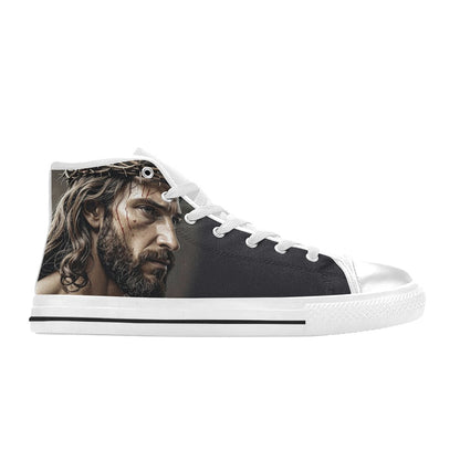 MEN'S Jesus_Ht_01 Men’S High Top Canvas Grunge Sneakers