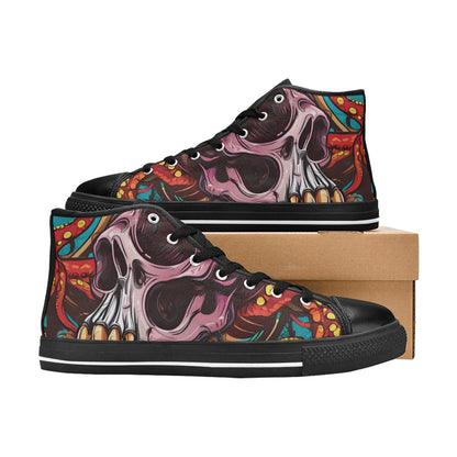 WOMEN'S Tentacles Skull High Top Canvas Dreamcore Sneakers