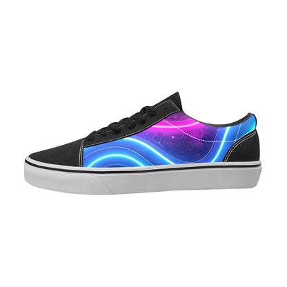 MEN'S 1980S Neon Cartoon Art Low Top Skateboarding Grunge Custom Sneakers