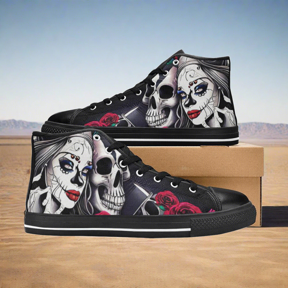 Wolf Crimson Black Wearable Bold Art - Freaky Shoes