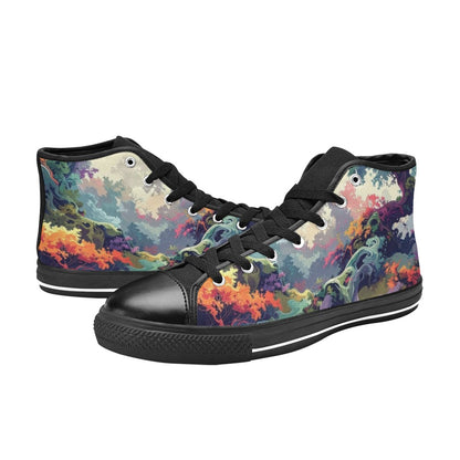 Camo Design 1 Kids' High Top Canvas Shoes