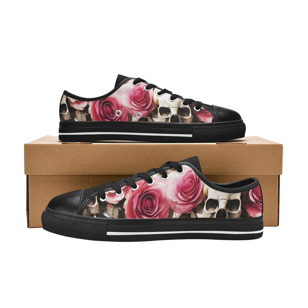 MEN'S Skulls Roses Deluxe 14 Canvas Vivid Sneakers